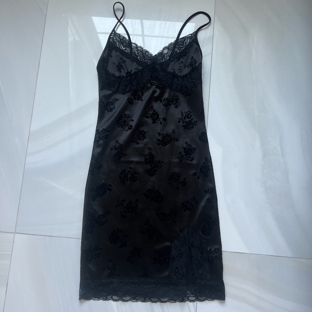 Princes Polly Black Laced Printed Dress